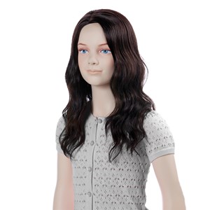 Περούκα SWEETY για παιδική κούκλα βιτρίνας, Καστανό σκούρο