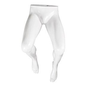 Ανδρικά Πόδια Βιτρίνας Λυγισμένα για παντελόνι Λευκά 92cm