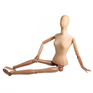 Vintage Γυναικεία Κούκλα Βιτρίνας με ξύλινα χέρια και πόδια