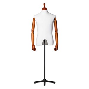 Vintage Ανδρικό Μπούστο Ραπτικής με Ξύλινα χέρια και μεταλλική Βάση