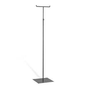 Μεταλλική κρεμάστρα T δαπέδου - σταντ ρούχων 30x30x110-190cm